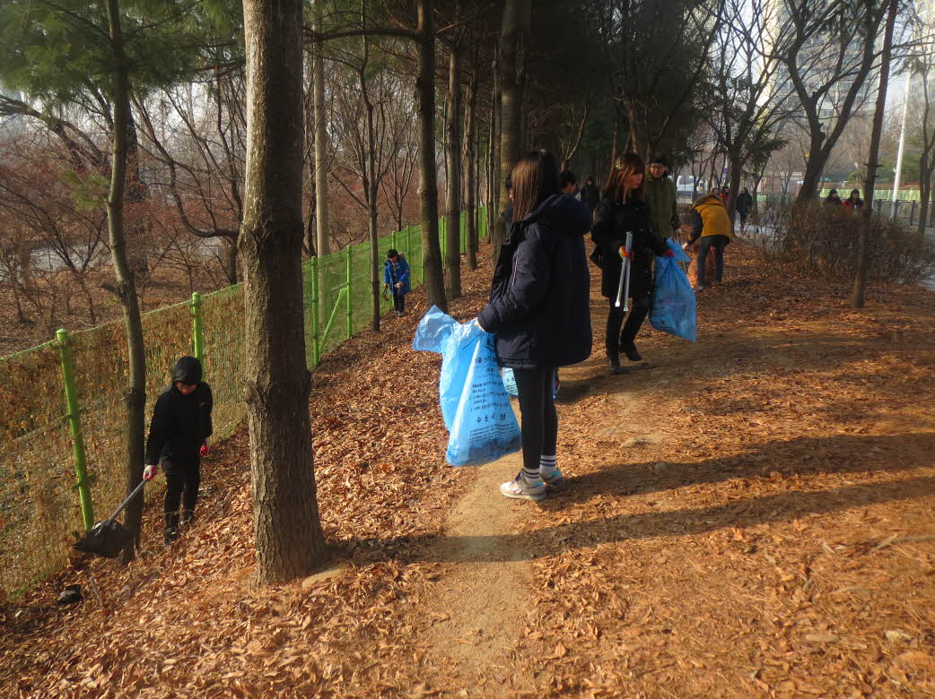 정자2동&#44; 도로입양사업 청소